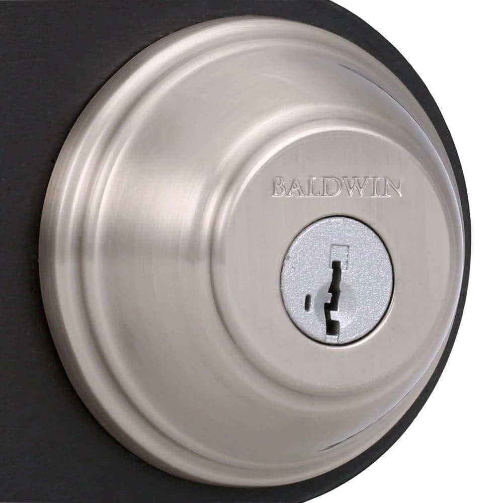 Baldwin Prestige Satin Nickel Single Cylinder Round Deadbolt Featuring SmartKey Security 5 Baldwin Prestige Satin Nickel Single Cylinder Round Deadbolt Featuring SmartKey Security - Image 3