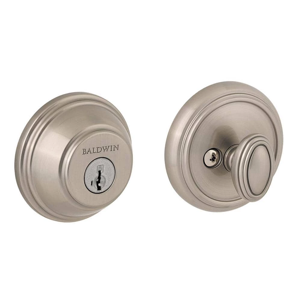 Baldwin Prestige Satin Nickel Single Cylinder Round Deadbolt Featuring SmartKey Security 3 Baldwin Prestige Satin Nickel Single Cylinder Round Deadbolt Featuring SmartKey Security