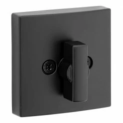 Baldwin Prestige Spyglass Matte Black Square Single Cylinder Deadbolt Featuring SmartKey Security -Baldwin Sales Store baldwin deadbolts 380sdb514smtcpr c3 1000