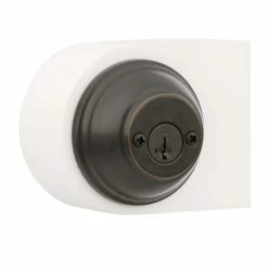 Baldwin Prestige Venetian Bronze Double Cylinder Round Deadbolt with Microban Antimicrobial Technology -Baldwin Sales Store baldwin deadbolts 385 rdb 11p smt cp rcal 1d 1000