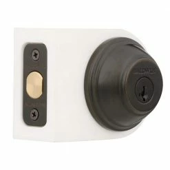 Baldwin Prestige Venetian Bronze Double Cylinder Round Deadbolt with Microban Antimicrobial Technology -Baldwin Sales Store baldwin deadbolts 385 rdb 11p smt cp rcal a0 1000
