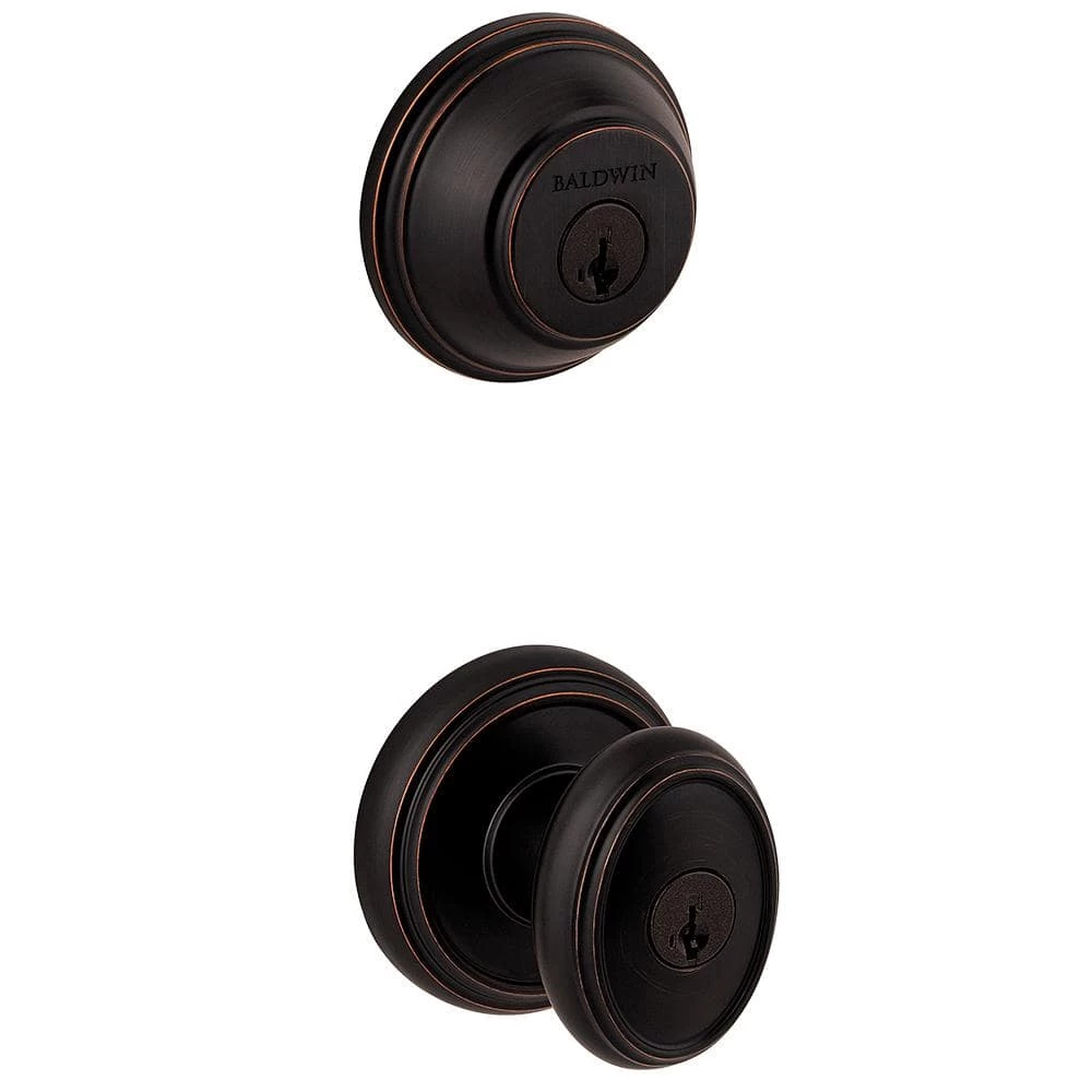 Baldwin Prestige Carnaby Venetian Bronze Exterior Entry Knob and Single Cylinder Deadbolt Combo Pack Featuring SmartKey Security 3 Baldwin Prestige Carnaby Venetian Bronze Exterior Entry Knob and Single Cylinder Deadbolt Combo Pack Featuring SmartKey Security