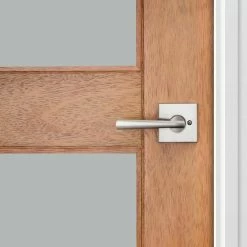 Baldwin Prestige Spyglass Satin Nickel Dummy Door Handle -Baldwin Sales Store baldwin dummy door handles 351spl sqr 15 cp 44 1000