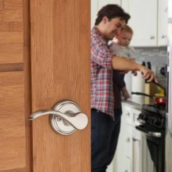 Baldwin Prestige Tobin Satin Nickel Left-Handed Dummy Door Lever -Baldwin Sales Store baldwin dummy door handles 351tbl lh rdb 15 cp 4f 1000