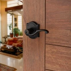 Baldwin Prestige Madrina Venetian Bronze Entry Door Handle Featuring SmartKey Security -Baldwin Sales Store baldwin entry door handles 354mdl arb 11p smt cp c3 1000