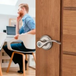 Baldwin Prestige Tobin Satin Nickel Entry Door Handle Featuring SmartKey Security -Baldwin Sales Store baldwin entry door handles 354tbl rdb 15 smt cp 6al 44 1000