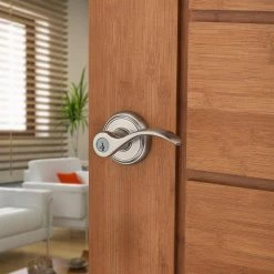 Baldwin Prestige Tobin Satin Nickel Entry Door Handle Featuring SmartKey Security -Baldwin Sales Store baldwin entry door handles 354tbl rdb 15 smt cp 6al 4f 1000