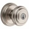 Baldwin Prestige Alcott Satin Nickel Entry Door Knob Featuring SmartKey Security -Baldwin Sales Store baldwin entry door knobs 354atk rdb 15 smt cp 6al 64 1000