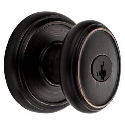 Baldwin Prestige Carnaby Venetian Bronze Entry Door Knob Featuring SmartKey Security