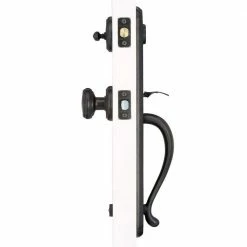 Baldwin Prestige Bighorn Venetian Bronze Single Cylinder Door Handleset with Carnaby Door Knob Featuring SmartKey Security -Baldwin Sales Store baldwin knob handlesets 180bnhxcyk rdb 11p smt cp 1f 1000
