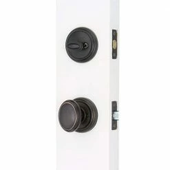 Baldwin Prestige Bighorn Venetian Bronze Single Cylinder Door Handleset with Carnaby Door Knob Featuring SmartKey Security -Baldwin Sales Store baldwin knob handlesets 180bnhxcyk rdb 11p smt cp 40 1000