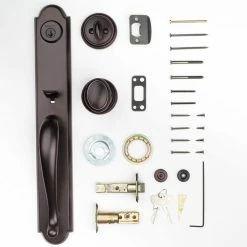 Baldwin Prestige Bighorn Single Cylinder Venetian Bronze Door Handleset with Carnaby Door Knob Featuring SmartKey Security -Baldwin Sales Store baldwin knob handlesets 91800 038 44 1000