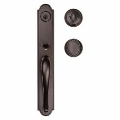 Baldwin Prestige Bighorn Single Cylinder Venetian Bronze Door Handleset with Carnaby Door Knob Featuring SmartKey Security -Baldwin Sales Store baldwin knob handlesets 91800 038 c3 1000