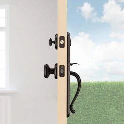 Baldwin Prestige Bighorn Single Cylinder Venetian Bronze Door Handleset with Carnaby Door Knob Featuring SmartKey Security -Baldwin Sales Store baldwin knob handlesets 91800 038 fa 1000