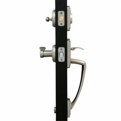 Baldwin Prestige Nautica Single Cylinder Satin Nickel Exterior Door Handleset with Tobin Door Handle Featuring SmartKey Security -Baldwin Sales Store baldwin lever handlesets 180nahxtbl rdb 15 smt cp e1 1000