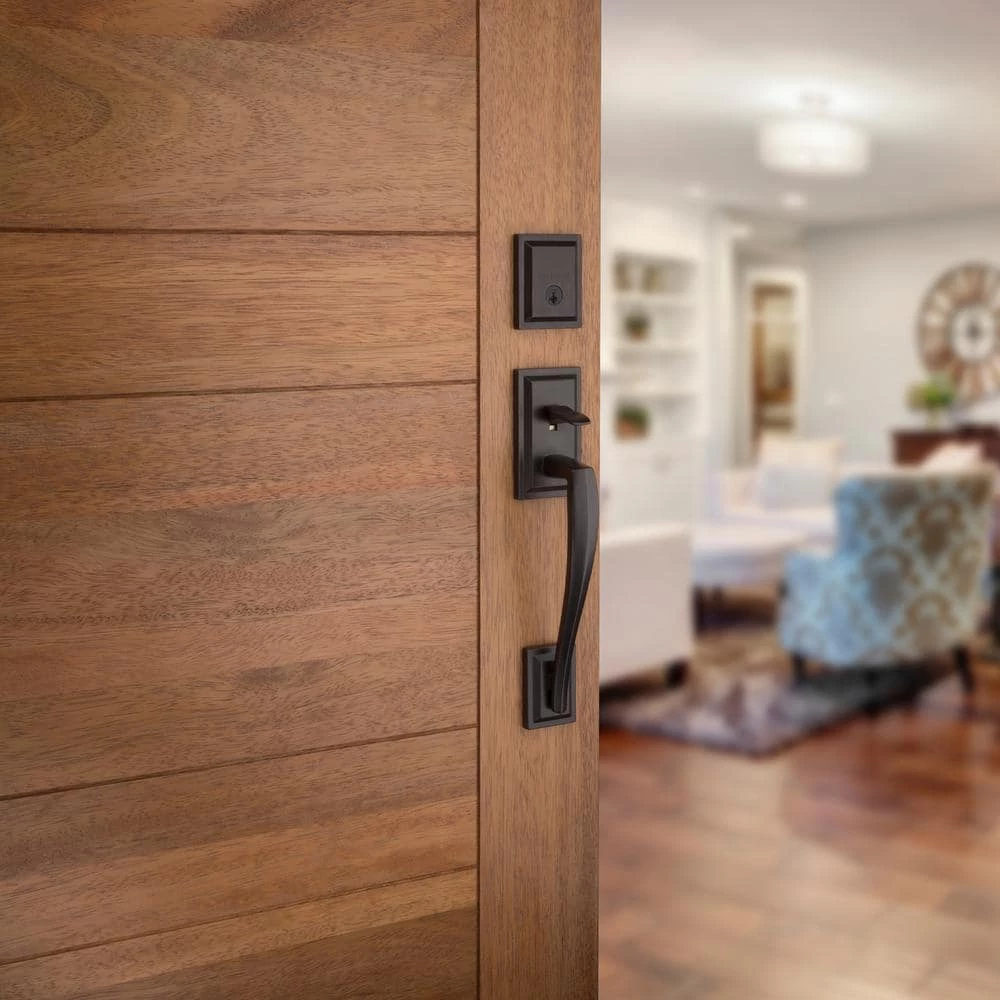 Baldwin Torrey Pines Venetian Bronze Low Profile Single Cylinder Entry Door Handleset w/ Torrey Door Handle ft SmartKey Security 5 Baldwin Torrey Pines Venetian Bronze Low Profile Single Cylinder Entry Door Handleset w/ Torrey Door Handle ft SmartKey Security - Image 3