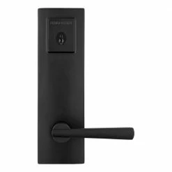 Baldwin Prestige Spyglass Matte Black Universal Entrance Door Handleset Featuring SmartKey Security -Baldwin Sales Store baldwin lever handlesets 183spexspl514 44 1000