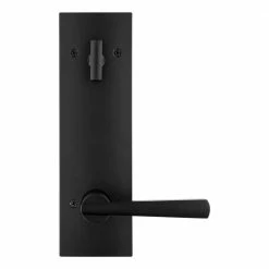 Baldwin Prestige Spyglass Matte Black Universal Entrance Door Handleset Featuring SmartKey Security -Baldwin Sales Store baldwin lever handlesets 183spexspl514 fa 1000