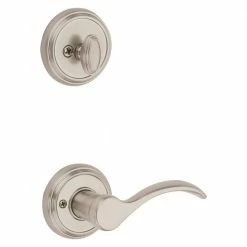 Baldwin Prestige Nautica Single Cylinder Satin Nickel Door Handleset with Tobin Door Handle Featuring SmartKey Security -Baldwin Sales Store baldwin lever handlesets 91800 036 c3 1000