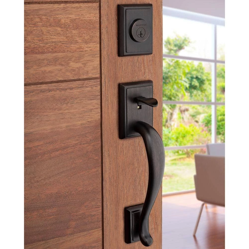 Baldwin Prestige Pistoria Single Cylinder Venetian Bronze Door Handleset w/ Arch Rose Madrina Door Handle Feat SmartKey Security 11 Baldwin Prestige Pistoria Single Cylinder Venetian Bronze Door Handleset w/ Arch Rose Madrina Door Handle Feat SmartKey Security - Image 9