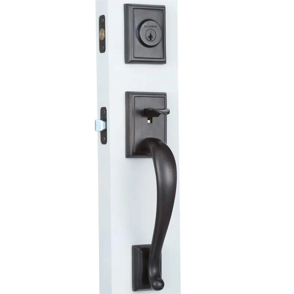 Baldwin Prestige Pistoria Single Cylinder Venetian Bronze Door Handleset w/ Arch Rose Madrina Door Handle Feat SmartKey Security 5 Baldwin Prestige Pistoria Single Cylinder Venetian Bronze Door Handleset w/ Arch Rose Madrina Door Handle Feat SmartKey Security - Image 3