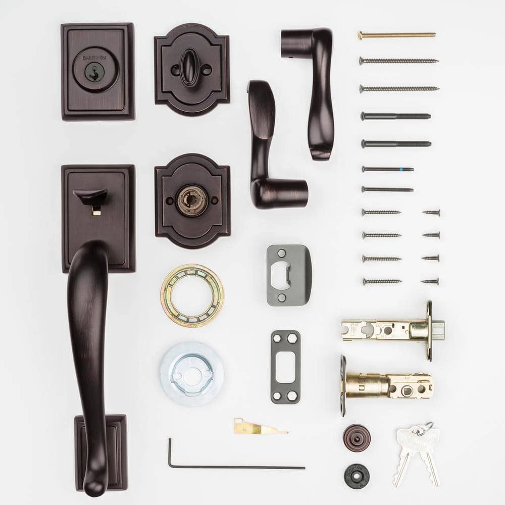 Baldwin Prestige Pistoria Single Cylinder Venetian Bronze Door Handleset w/ Arch Rose Madrina Door Handle Feat SmartKey Security 14 Baldwin Prestige Pistoria Single Cylinder Venetian Bronze Door Handleset w/ Arch Rose Madrina Door Handle Feat SmartKey Security - Image 12