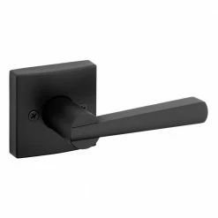 Baldwin Prestige Spyglass Matte Black Hall/Closet Door Lever with Microban Antimicrobial Technology -Baldwin Sales Store baldwin passage door handles 352splsqr514cp6 c3 1000