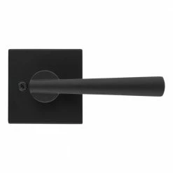 Baldwin Prestige Spyglass Matte Black Hall/Closet Door Lever with Microban Antimicrobial Technology -Baldwin Sales Store baldwin passage door handles 352splsqr514cp6 fa 1000