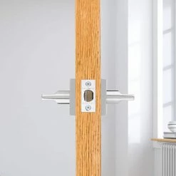 Baldwin Reserve Square Polished Chrome Universal Hall/Closet Door Handle with Contemporary Square Rose -Baldwin Sales Store baldwin passage door handles pssqucsr260 76 1000