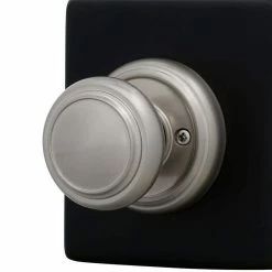 Baldwin Prestige Alcott Satin Nickel Hall/Closet Door Knob -Baldwin Sales Store baldwin passage door knobs 352atk rdb 15 cp 6al rcs 40 1000