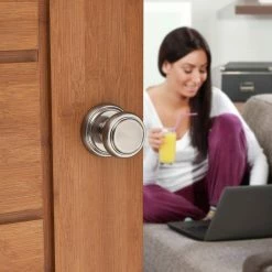 Baldwin Prestige Alcott Satin Nickel Hall/Closet Door Knob -Baldwin Sales Store baldwin passage door knobs 352atk rdb 15 cp 6al rcs fa 1000