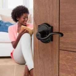 Baldwin Prestige Madrina Venetian Bronze Universal Bed/Bath Door Handle -Baldwin Sales Store baldwin privacy door handles 353mdl arb 11p 1f 1000