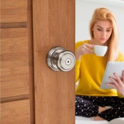 Baldwin Prestige Alcott Satin Nickel Bed/Bath Door Knob -Baldwin Sales Store baldwin privacy door knobs 353atk rdb 15 cp 6al rcs 1f 1000