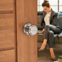 Baldwin Prestige Alcott Satin Nickel Bed/Bath Door Knob -Baldwin Sales Store baldwin privacy door knobs 353atk rdb 15 cp 6al rcs 44 1000