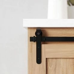 Quiet Glide 72 in. Black Miniature Hook Sliding Barn Door Hardware for Double Furniture Wood Doors 11 Quiet Glide 72 in. Black Miniature Hook Sliding Barn Door Hardware for Double Furniture Wood Doors -Baldwin Sales Store black quiet glide barn door hardware nt 1310 01 722 1f 1000