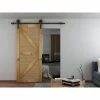 Quiet Glide 78-3/4 in. Black Sliding Barn Door Hardware and Track Kit -Baldwin Sales Store black quiet glide barn door hardware nt140008w08 64 1000