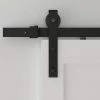 Quiet Glide 96 in. Black Sliding Barn Door Hardware and Track Kit -Baldwin Sales Store black quiet glide barn door hardware nt140009w9608 64 1000