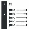 Quiet Glide 78 in. Black Flat Rail with Mounting Brackets 1 Quiet Glide 78 in. Black Flat Rail with Mounting Brackets -Baldwin Sales Store black quiet glide barn door hardware nt142108 64 1000