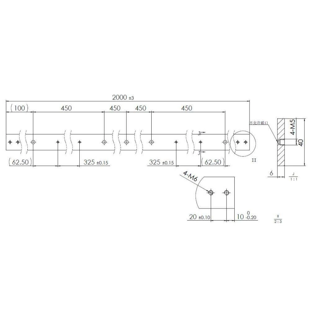 Quiet Glide 78 in. Black Flat Rail with Mounting Brackets 4 Quiet Glide 78 in. Black Flat Rail with Mounting Brackets - Image 2