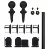 Quiet Glide 96 in. Wright Black Sliding Barn Door Round Track and Hardware Kit 1 Quiet Glide 96 in. Wright Black Sliding Barn Door Round Track and Hardware Kit -Baldwin Sales Store black quiet glide barn door hardware qg 1300 wr 96 08 64 1000