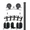 Quiet Glide 72 in. Top Mount Black Sliding Barn Door Round Track and Hardware Kit