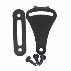 Quiet Glide 3 in. x 2 in. Black Sliding Door Latch and Strike