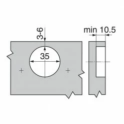 Blum CLIP Series 35 mm Spring Closing Half Overlay for Frameless Cabinet Hinge (2-Pack) 11 Blum CLIP Series 35 mm Spring Closing Half Overlay for Frameless Cabinet Hinge (2-Pack) -Baldwin Sales Store blum cabinet hinges bp71m26521180 44 1000