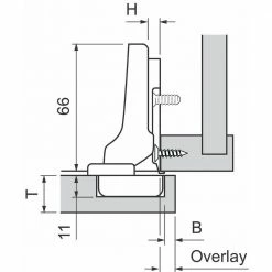 Blum CLIP Series 35 mm Spring Closing Half Overlay for Frameless Cabinet Hinge (2-Pack) 9 Blum CLIP Series 35 mm Spring Closing Half Overlay for Frameless Cabinet Hinge (2-Pack) -Baldwin Sales Store blum cabinet hinges bp71m26521180 4f 1000