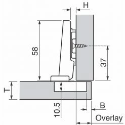 Blum MODUL Series 35 mm Spring Closing Overlay for Frameless Cabinet Hinge (2-Pack) -Baldwin Sales Store blum cabinet hinges bp91m25521180 1f 1000