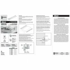 Blum 21-5/8 in. (550 mm) 3/4 Extension Side Mount Nylon Drawer Slide, 1-Pair (2-Pieces) -Baldwin Sales Store blum drawer slides t230m34550 fa 1000
