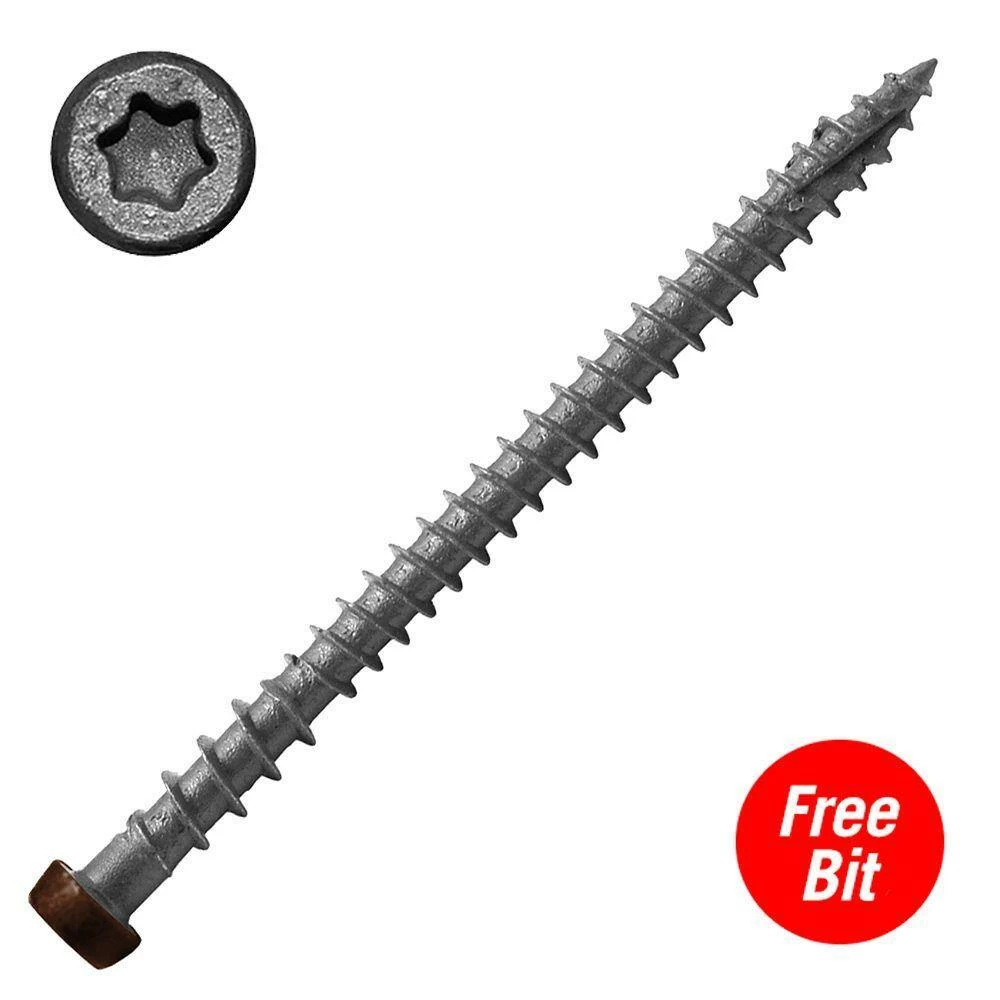 DeckLok #10 x 2-3/4 in. Star Drive Self-Countersinking Flat Head ACQ Compatible Fire Pit Composite Deck Screws (350 per Pack) 4 DeckLok #10 x 2-3/4 in. Star Drive Self-Countersinking Flat Head ACQ Compatible Fire Pit Composite Deck Screws (350 per Pack) - Image 3