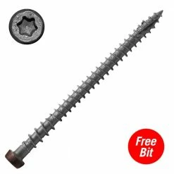 DeckLok #10 x 2-3/4 in. Star Drive Self-Countersinking Flat Head ACQ Compatible Rustic Bark Composite Deck Screws (1750-Piece) -Baldwin Sales Store decklok deck screws cd234rb 4f 1000