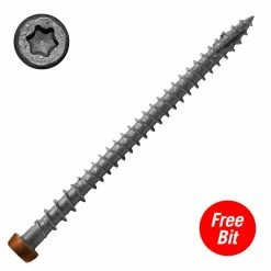 DeckLok #10 x 2-3/4 in. Star Drive Self-Countersinking Flat Head ACQ Compatible Rosewood Composite Deck Screws (1750 per Pack) -Baldwin Sales Store decklok deck screws cd234row 4f 1000