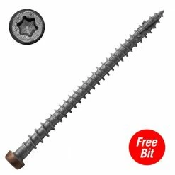DeckLok #10 x 2-3/4 in. Star Drive Self-Countersinking Flat Head ACQ Compatible Teak Composite Deck Screws (350 per Pack) -Baldwin Sales Store decklok deck screws cd234tk350 4f 1000